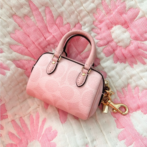 Coach Powder Pink Rowan Keychain - Picture 2 of 3